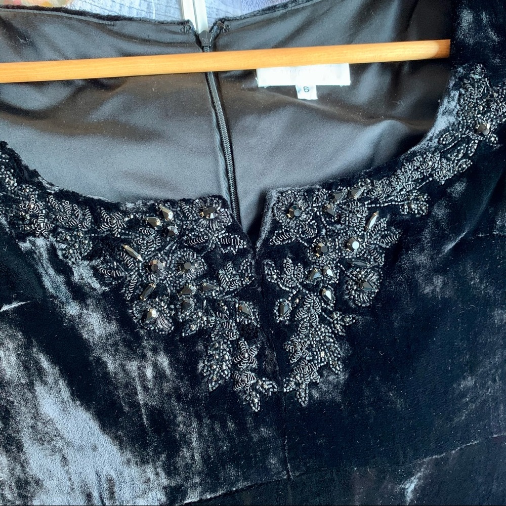 Vintage Badgley Mischka 90s black beaded evening gown - Picture 14 of 16
